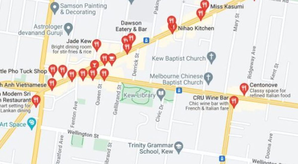 Local Restaurants in Kew Vic 3101